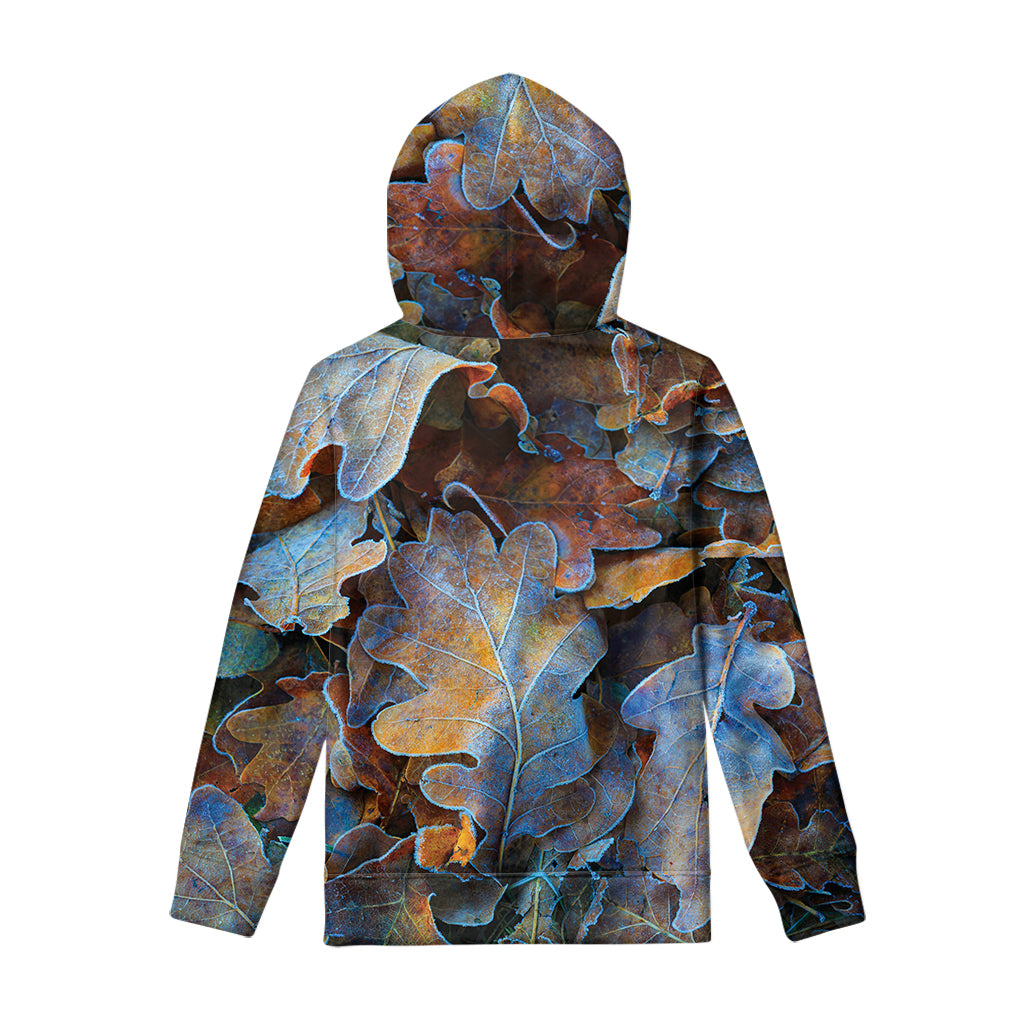 Frozen Oak leaf Print Pullover Hoodie