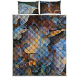 Frozen Oak leaf Print Quilt Bed Set