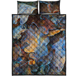 Frozen Oak leaf Print Quilt Bed Set
