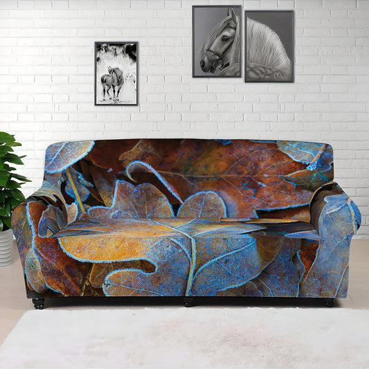 Frozen Oak leaf Print Sofa Cover