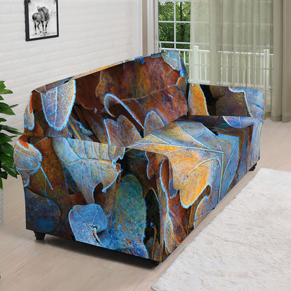 Frozen Oak leaf Print Sofa Cover