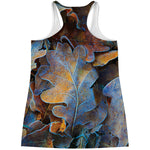 Frozen Oak leaf Print Women's Racerback Tank Top