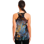 Frozen Oak leaf Print Women's Racerback Tank Top