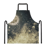 Full Moon And Night Stars Print Apron