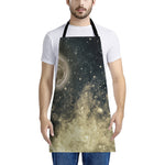 Full Moon And Night Stars Print Apron
