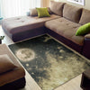 Full Moon And Night Stars Print Area Rug