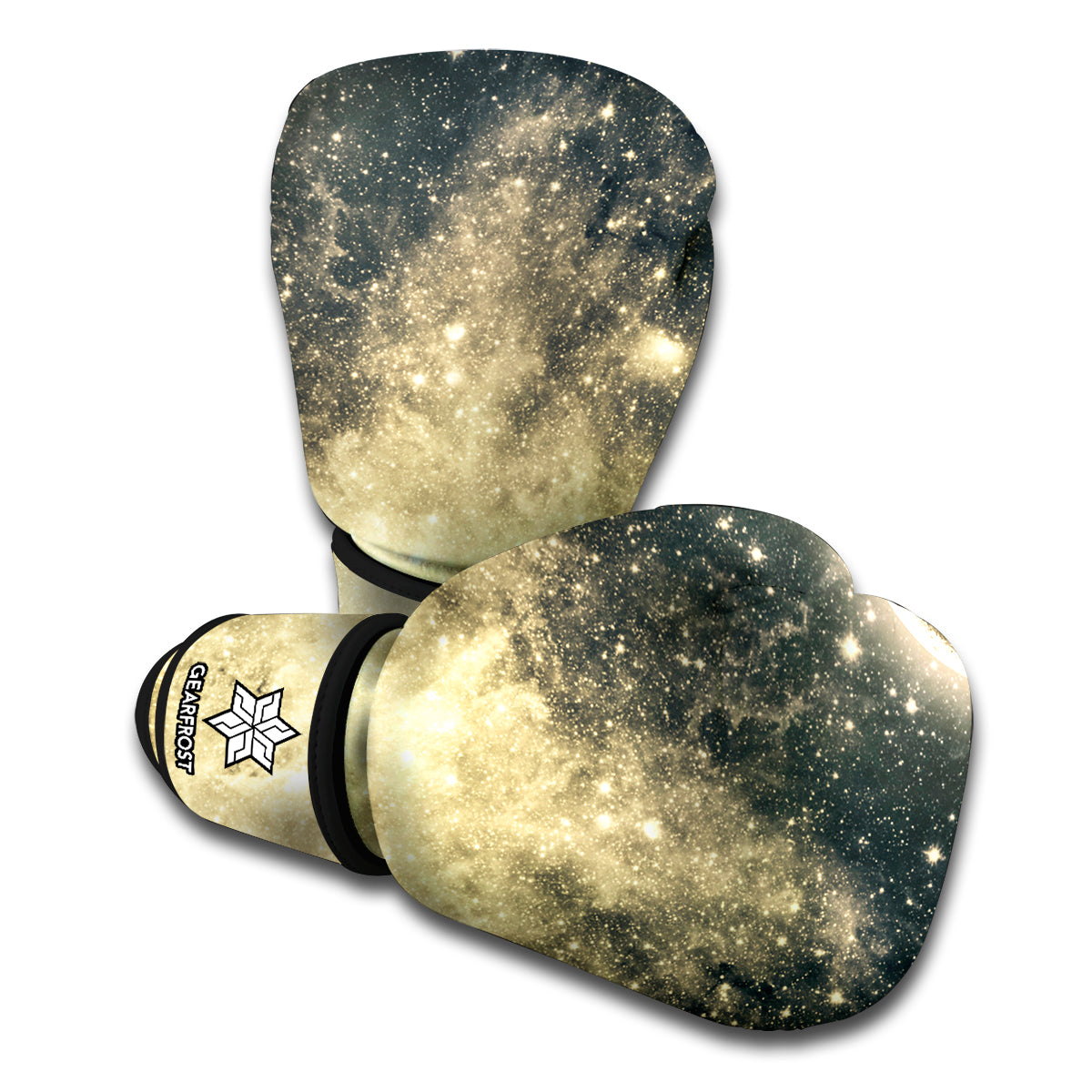 Full Moon And Night Stars Print Boxing Gloves