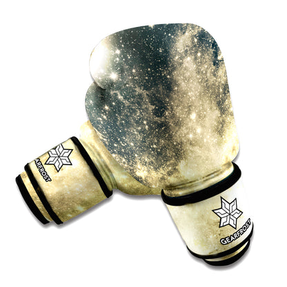 Full Moon And Night Stars Print Boxing Gloves
