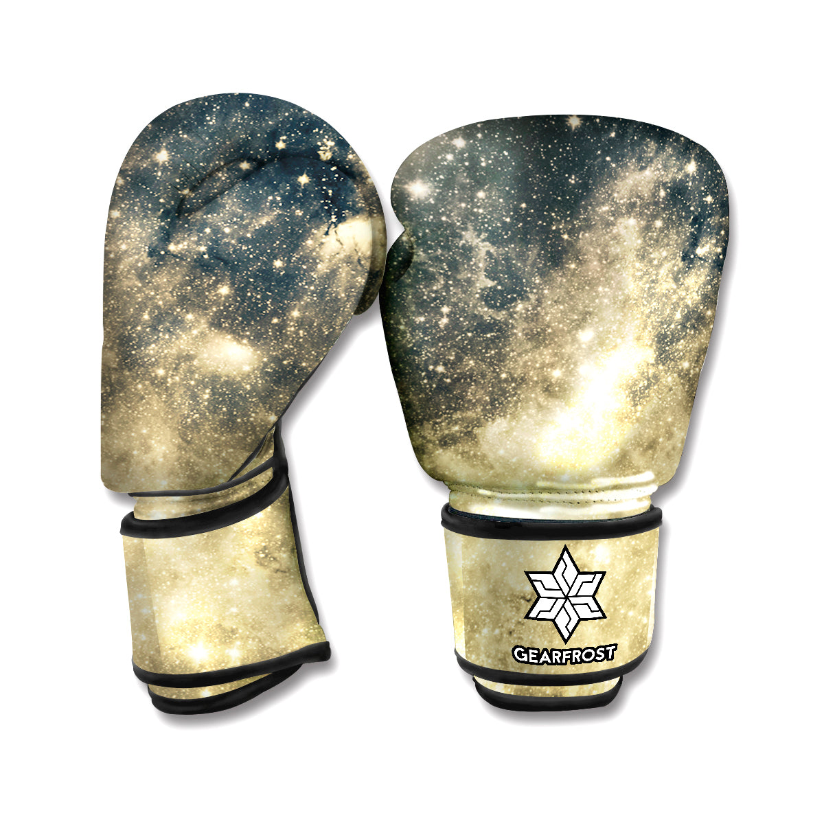 Full Moon And Night Stars Print Boxing Gloves