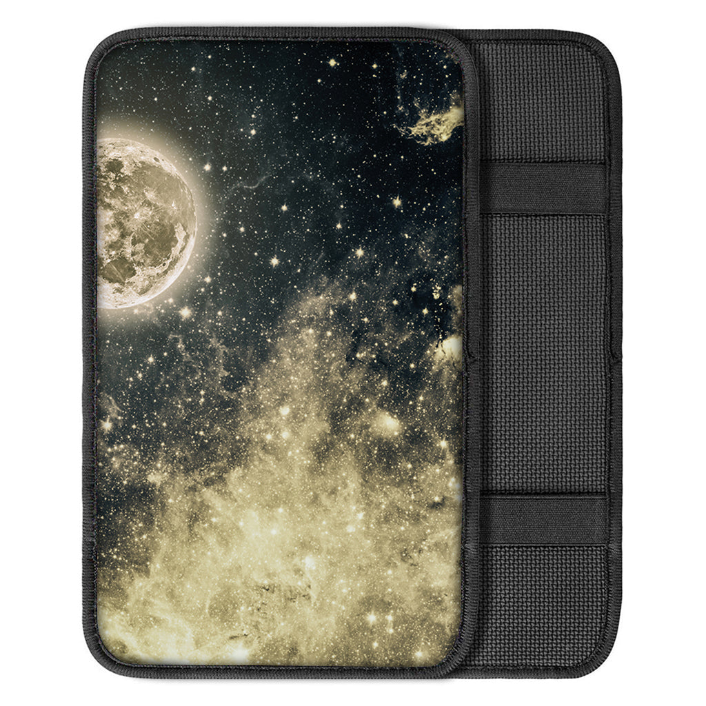 Full Moon And Night Stars Print Car Center Console Cover