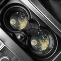 Full Moon And Night Stars Print Car Coasters