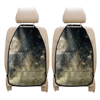 Full Moon And Night Stars Print Car Seat Organizers