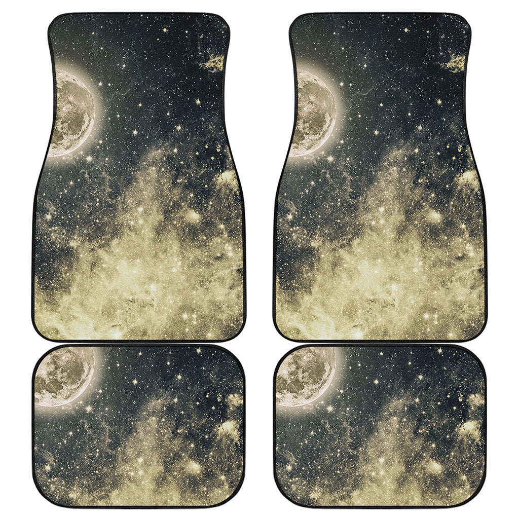 Full Moon And Night Stars Print Front and Back Car Floor Mats