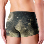 Full Moon And Night Stars Print Men's Boxer Briefs