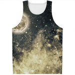 Full Moon And Night Stars Print Men's Tank Top