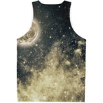 Full Moon And Night Stars Print Men's Tank Top