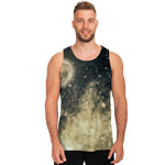 Full Moon And Night Stars Print Men's Tank Top