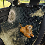 Full Moon And Night Stars Print Pet Car Back Seat Cover