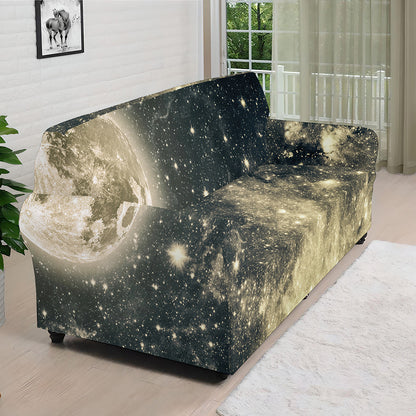 Full Moon And Night Stars Print Sofa Cover
