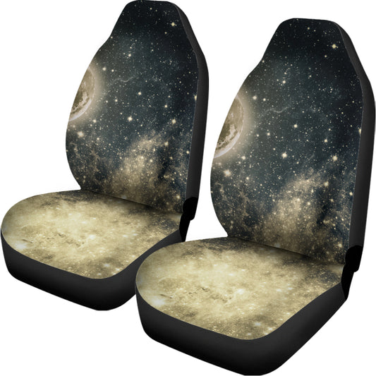 Full Moon And Night Stars Print Universal Fit Car Seat Covers