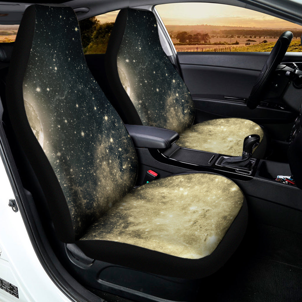 Full Moon And Night Stars Print Universal Fit Car Seat Covers