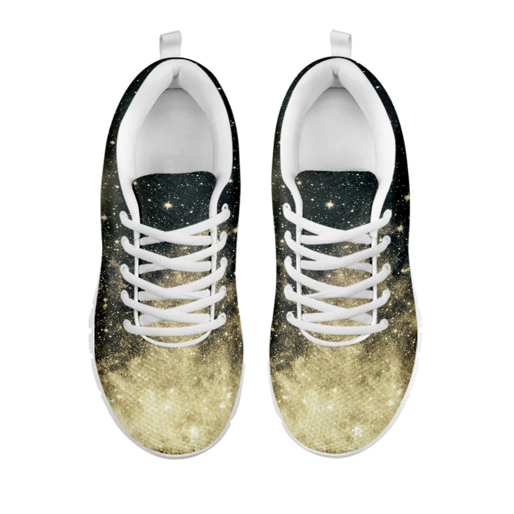 Full Moon And Night Stars Print White Sneakers