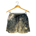Full Moon And Night Stars Print Women's Shorts