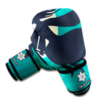 Full Moon Halloween Flying Witch Print Boxing Gloves