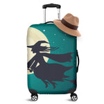 Full Moon Halloween Flying Witch Print Luggage Cover