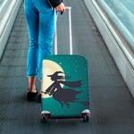 Full Moon Halloween Flying Witch Print Luggage Cover