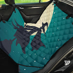 Full Moon Halloween Flying Witch Print Pet Car Back Seat Cover