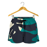 Full Moon Halloween Flying Witch Print Women's Shorts