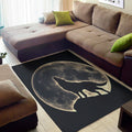 Full Moon Howling Wolf Print Floor Mat