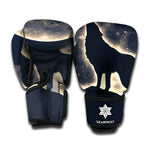 Full Moon Howling Wolf Print Boxing Gloves