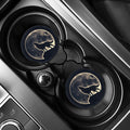 Full Moon Howling Wolf Print Car Coasters
