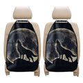 Full Moon Howling Wolf Print Car Seat Organizers
