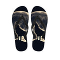 Full Moon Howling Wolf Print Flip Flops