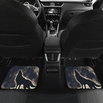 Full Moon Howling Wolf Print Front and Back Car Floor Mats