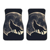 Full Moon Howling Wolf Print Front Car Floor Mats