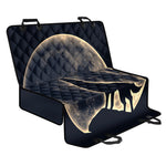 Full Moon Howling Wolf Print Pet Car Back Seat Cover