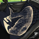 Full Moon Howling Wolf Print Pet Car Back Seat Cover