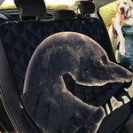 Full Moon Howling Wolf Print Pet Car Back Seat Cover