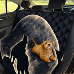 Full Moon Howling Wolf Print Pet Car Back Seat Cover