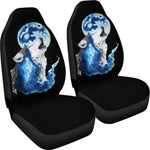 Full Moon Howling Wolf Spirit Universal Fit Car Seat Covers GearFrost