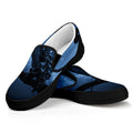Full Moon Night Owl Print Black Slip On Sneakers