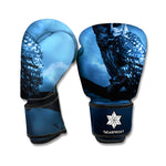 Full Moon Night Owl Print Boxing Gloves