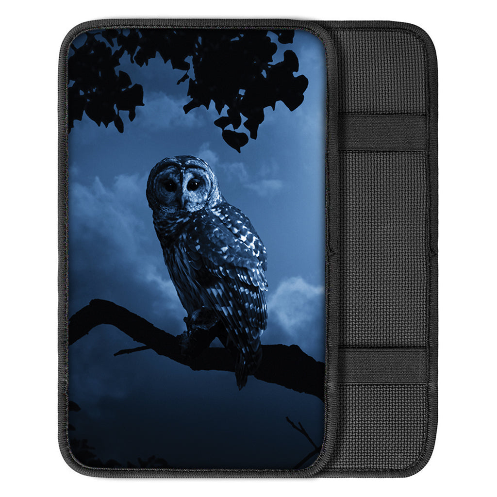 Full Moon Night Owl Print Car Center Console Cover