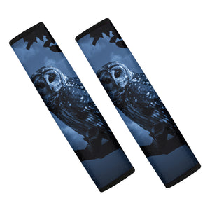 Full Moon Night Owl Print Car Seat Belt Covers