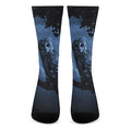 Full Moon Night Owl Print Crew Socks