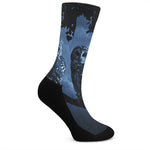 Full Moon Night Owl Print Crew Socks